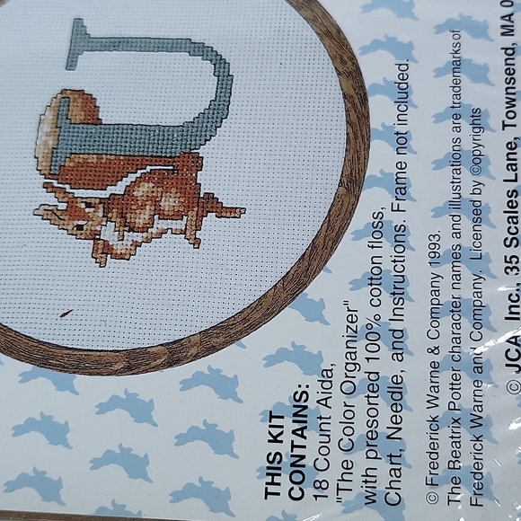 Beatrix Potter Needle Treasures Letter 'U' Counted Cross Stitch Kit 1993 NEW - Picture 7 of 12